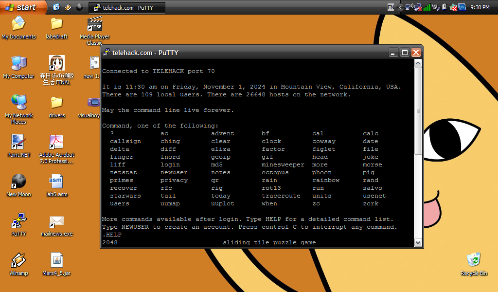 telehack through telnet